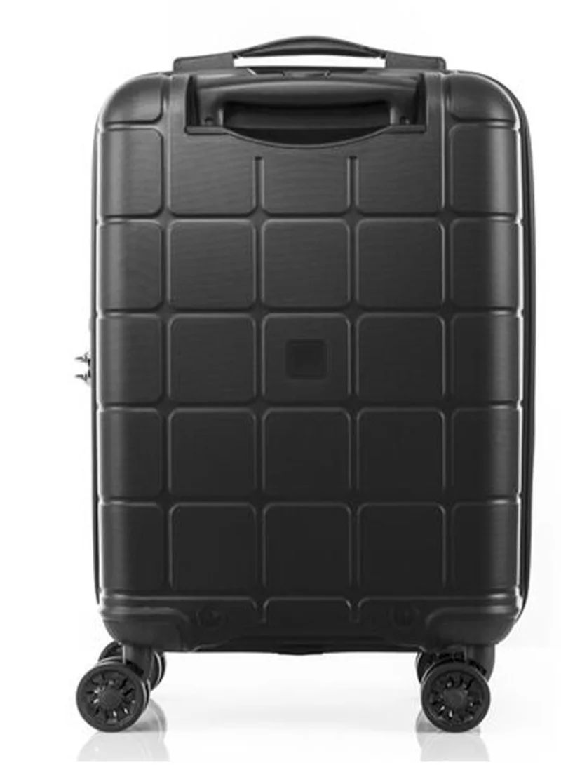 AMERICAN TOURISTER  American Tourister Hundo Suitcase, Cabin Size 55 cm / 20 inch, 4 Spinner Wheels, Hard Top, Polypropylene, Black|DuoSaf™ Security Zipper|Spacious Interior|Lightweight|TSA Combination Lock - 3 Years International Warranty  | Best Price UAE