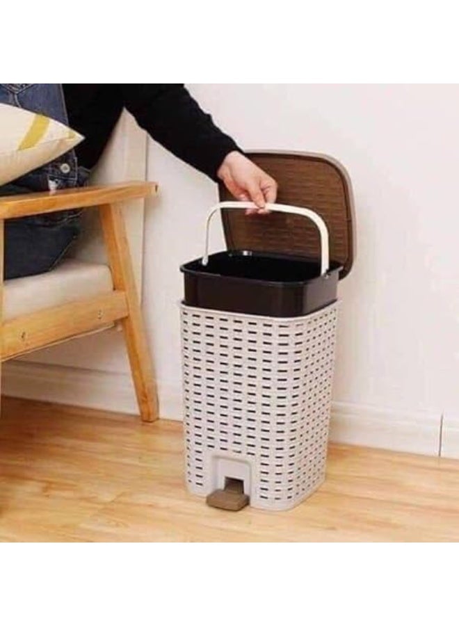 Greek Rattan Trash Can - Stylish design and superior quality to organize any space with a modern touch  - Image 2