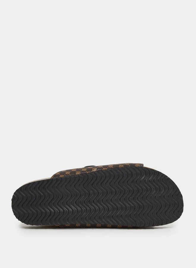تايك تو Take Two Buckle Detail Slip-On Sandals