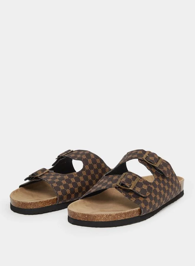 تايك تو Take Two Buckle Detail Slip-On Sandals
