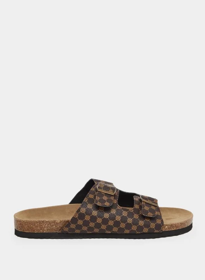 تايك تو صنادل سهلة الارتداء بتفاصيل حزامين