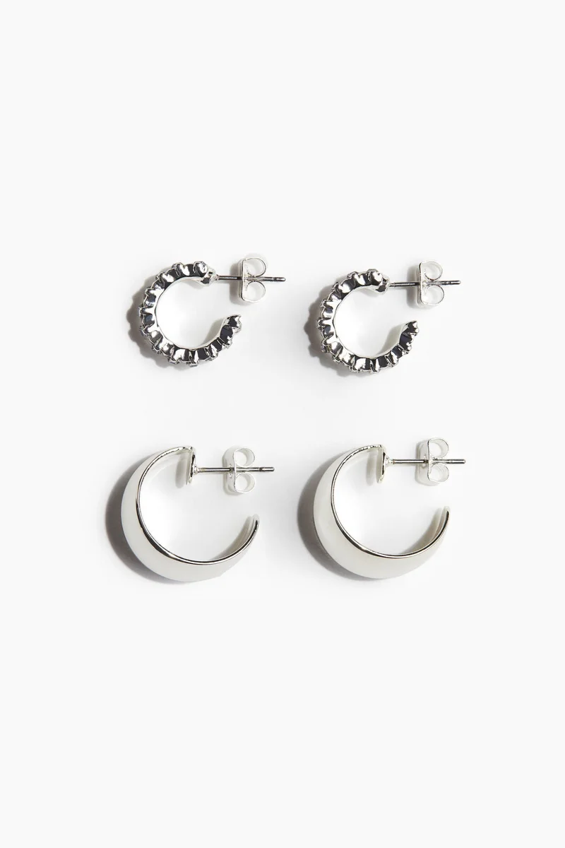 H&M 2 Pairs Hoop Earrings