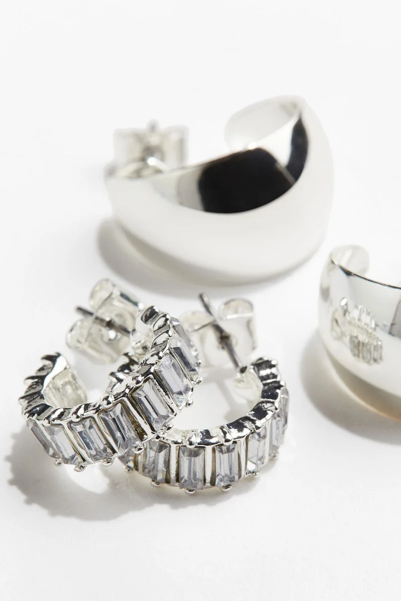 H&M 2 Pairs Hoop Earrings