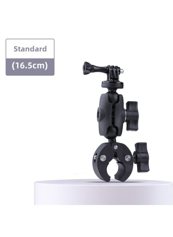 Generic Motorcycle Mobile Phone Bracket Gopro12/10 Accessories Insta360X4 Panoramic Camera Shooting Bracket Navigation-Color:Metal Ball Clip Bracket Short  - Image 1
