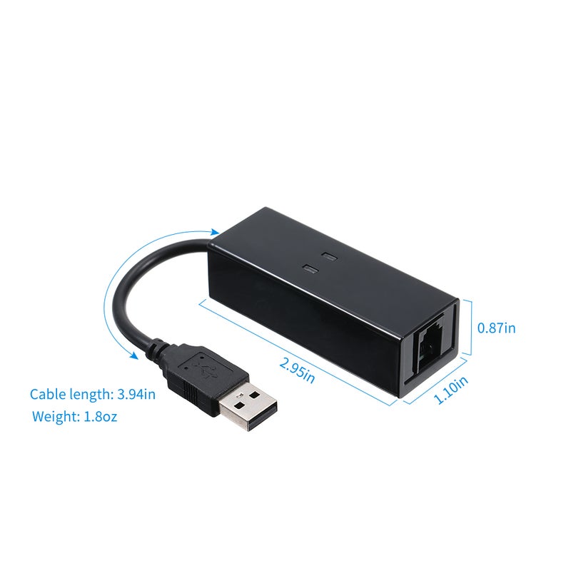 External USB 56K V.92 V.90 Dial Up Fax Modem for Win XP/VISTA7/8/10 - Image 2