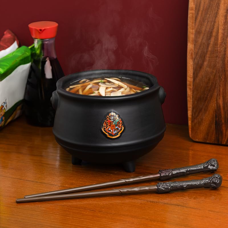 Harry Potter Paladone Harry Potter Cauldron Ramen Set - Officially Licensed Merchandise, Ceramic Noodle Bowl with Wand Shaped Chopsticks, Gift for Any Potter Movie and Book Fans - Image 2