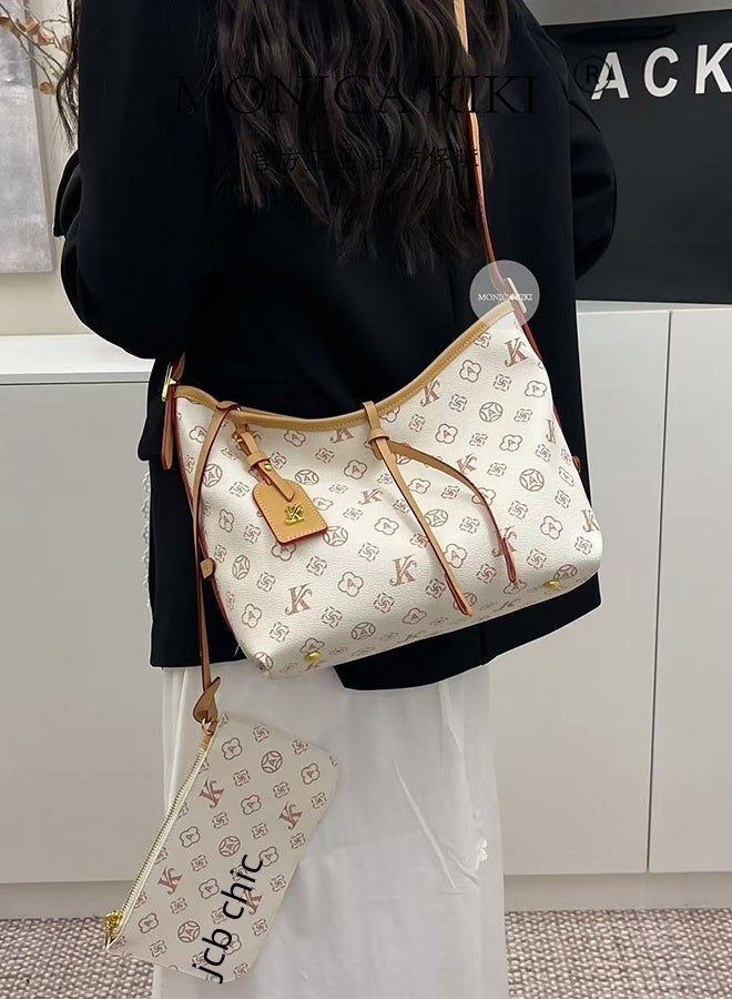 JCB CHIC حقيبة حمل زهرية كلاسيكية عتيقة للنساء، حقيبة يد نسائية أنيقة للسيدات، حقيبة أم كبيرة السعة، حقيبة أزياء يومية قابلة للتعديل، حقيبة كتف أنيقة للسيدات (031#) - Image 2