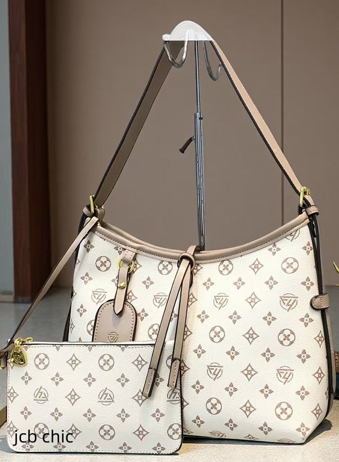 JCB CHIC حقيبة حمل زهرية كلاسيكية عتيقة للنساء، حقيبة يد نسائية أنيقة للسيدات، حقيبة أم كبيرة السعة، حقيبة أزياء يومية قابلة للتعديل، حقيبة كتف أنيقة للسيدات (031#) - Image 1