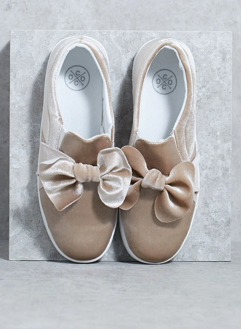 Coco Velvet Bow Slip On