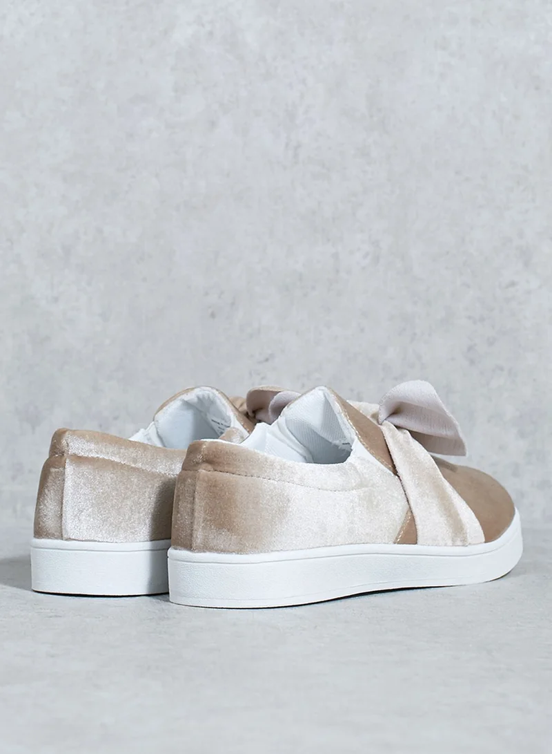 Coco Velvet Bow Slip On