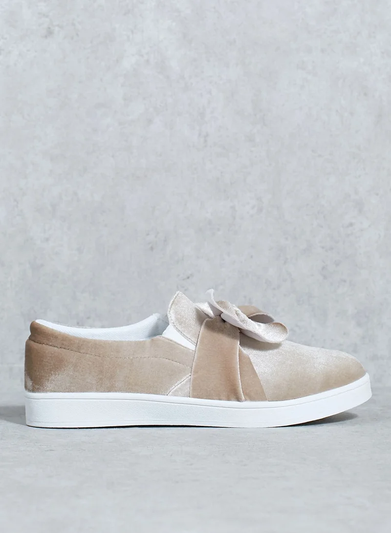 Coco Velvet Bow Slip On