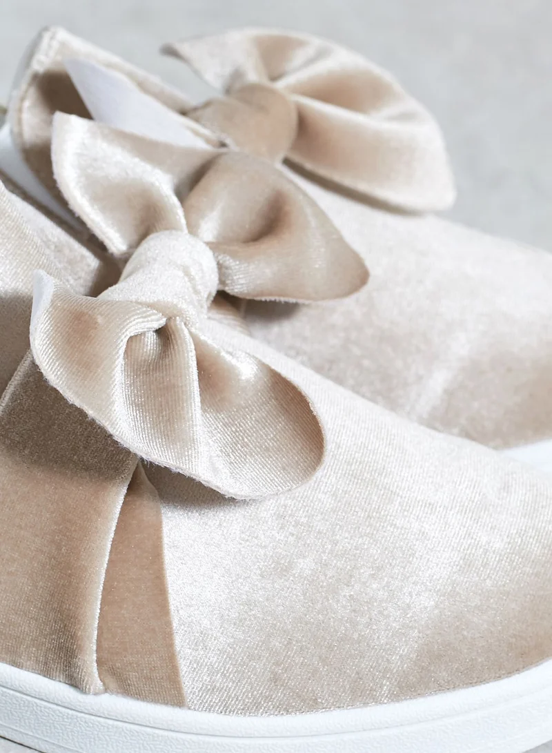 Coco Velvet Bow Slip On