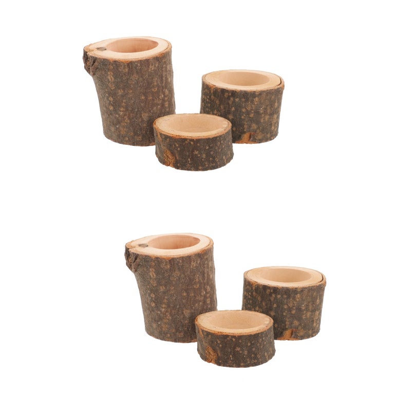 6 pcs Candle Holder Natural Candle Holders Planter Wedding Decoration - Image 1