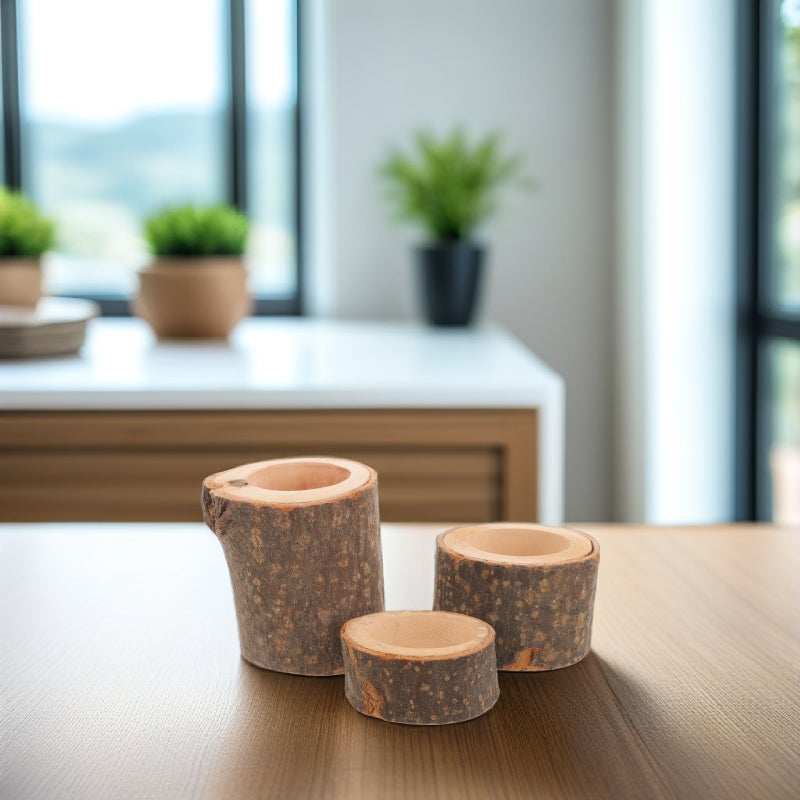 6 pcs Candle Holder Natural Candle Holders Planter Wedding Decoration - Image 2
