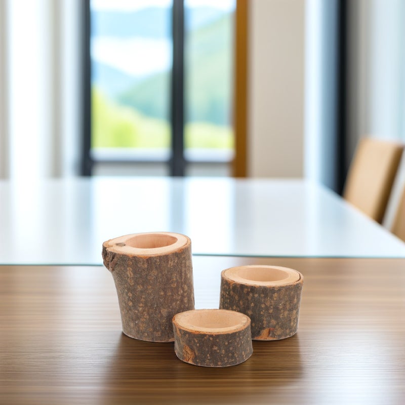 6 pcs Candle Holder Natural Candle Holders Planter Wedding Decoration - Image 5
