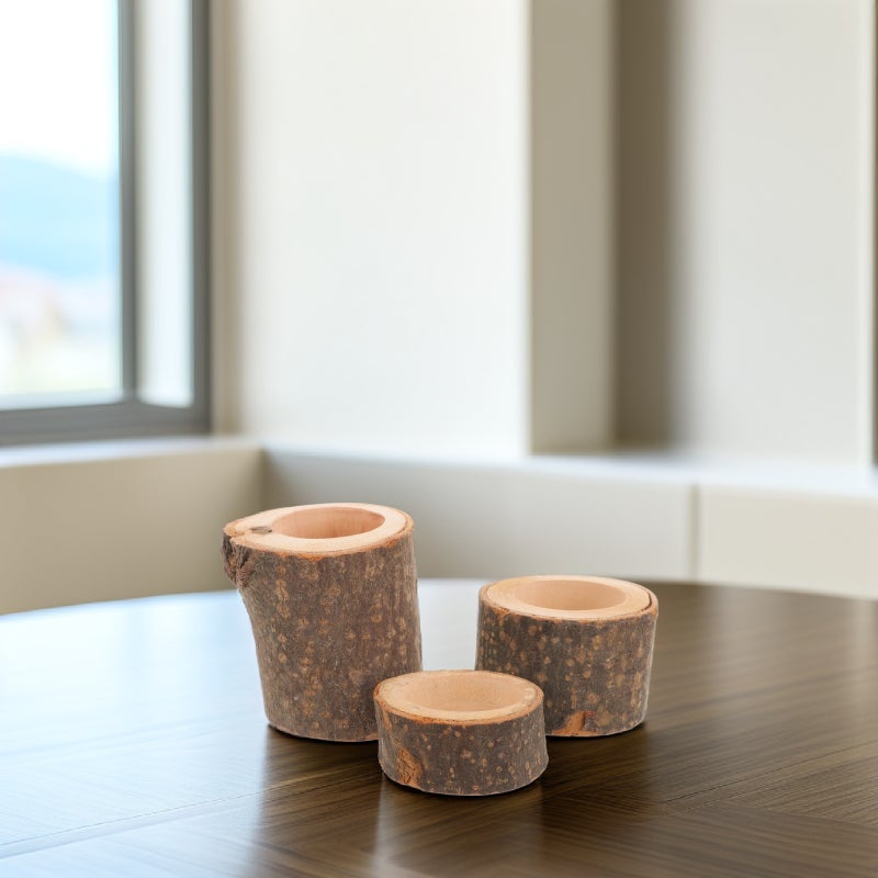 6 pcs Candle Holder Natural Candle Holders Planter Wedding Decoration - Image 3