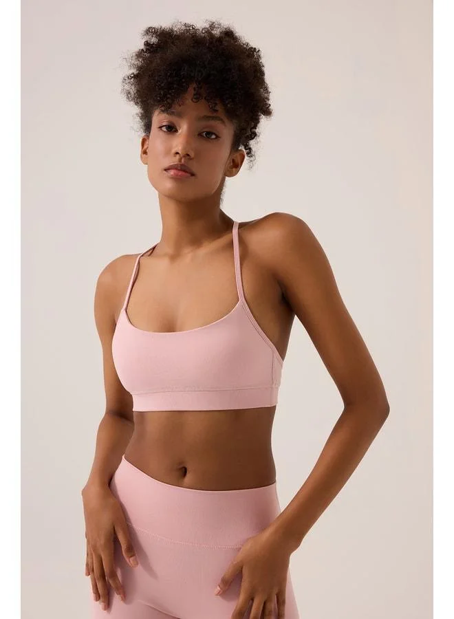 Los Ojos x Ece Pink Sports Bra Super Crop Top.