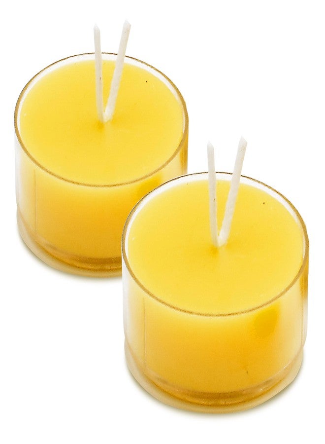 Ner Mitzvah Yaknehaz Tealight Candles - Pure Beeswax Yaknehaz Havdalah Tea Light Candles - Handmade Multi Wick Tea Candle - 2 Pack - Image 3