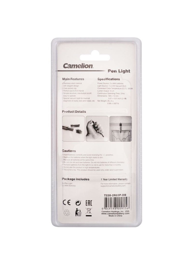 Camelion Camelion Doctor Pen Light T220-2R03P-DB AAx2  - Image 3