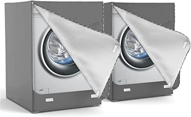 STARTWO Covolo 2Pack Washer Dryer Cover, Waterproof Washing Machine Cover Dustproof Thickening for Front-Loading Machine, Washer and Dryer Covers W27 D33 H39 inch (Grey) - Image 1