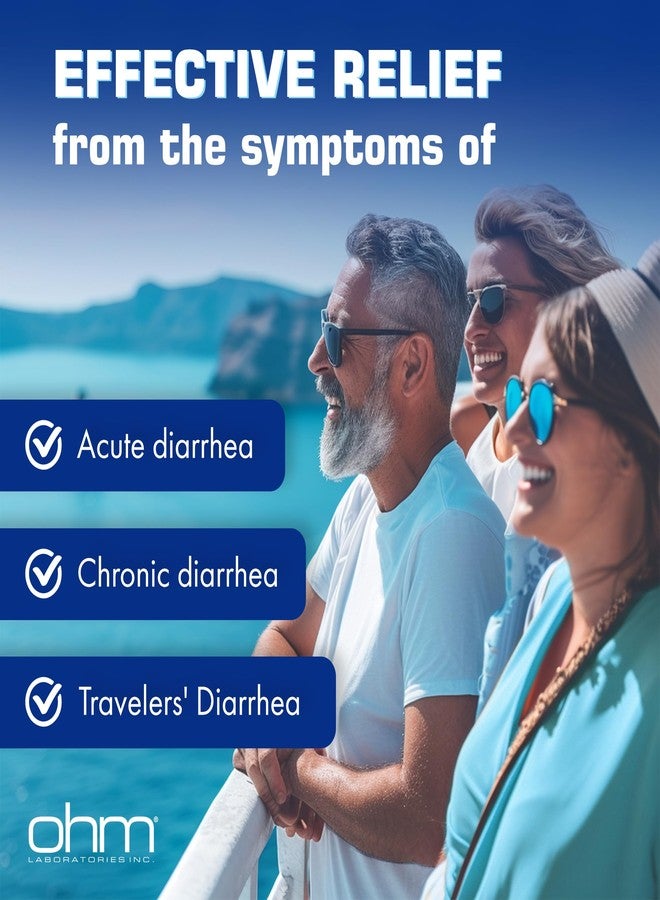 Ohm Loperamide Hydrochloride 2mg Caplets (24 Count) - Anti Diarrhea Pills for Adults, Effective Stomach Relief, Antidiarrheal Pills, Fast Acting Travel Medicine - Image 4