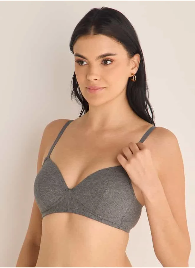 فاف Support Bra with Hook and Eye Closure