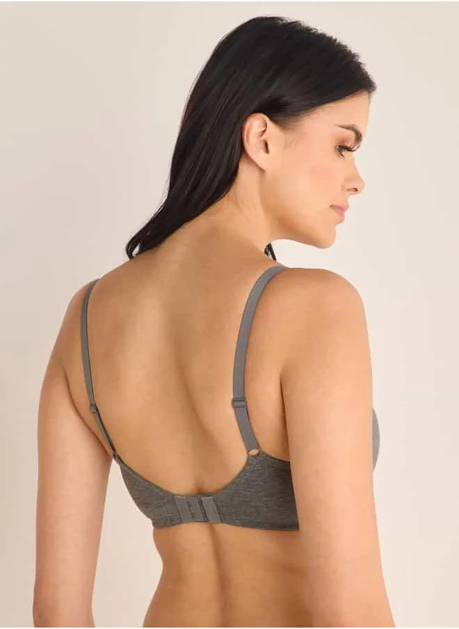 فاف Support Bra with Hook and Eye Closure