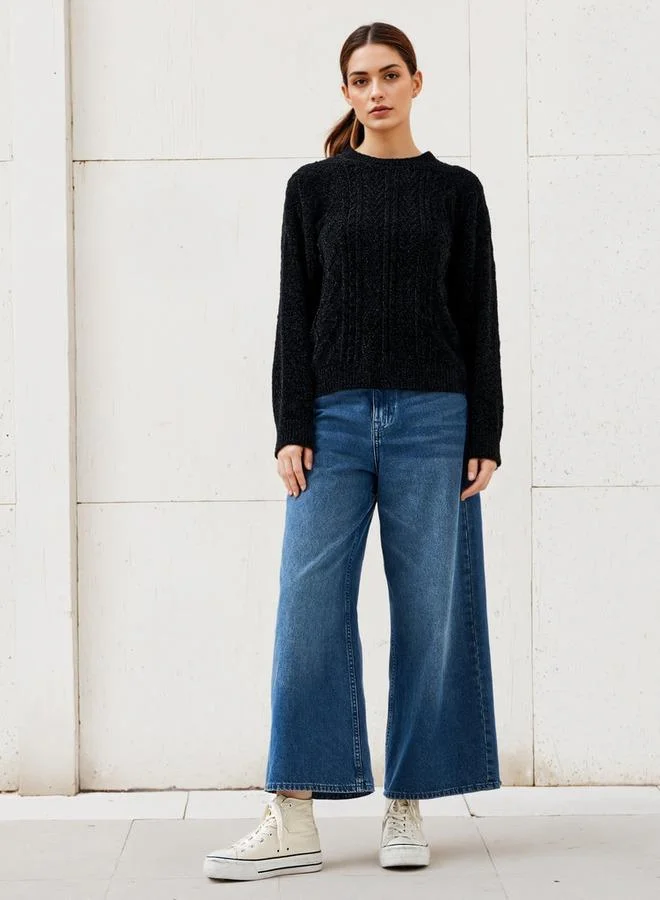 2Xtremz 2Xtremz Textured Chenille Sweater with Long Sleeves