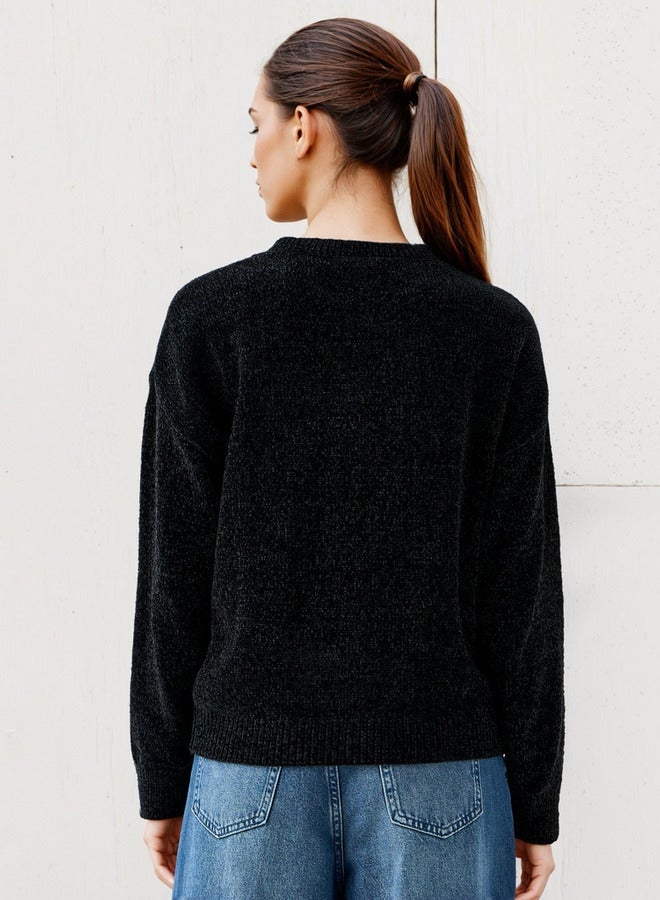2Xtremz Textured Chenille Sweater with Long Sleeves - Image 3