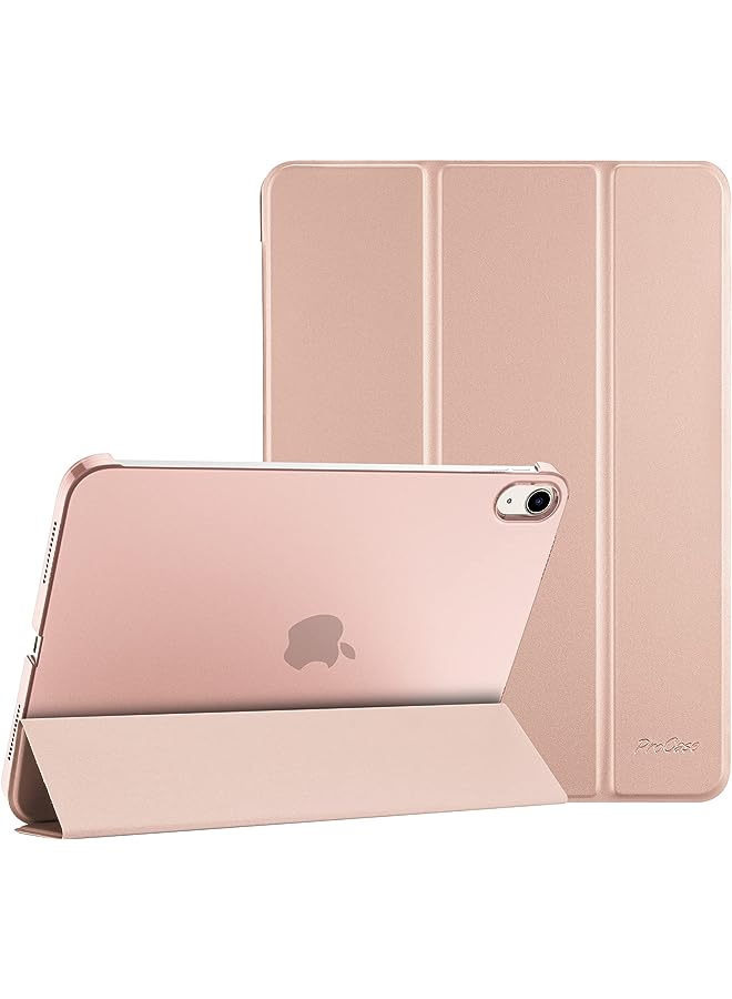 Procases for iPad 10th Generation Case 2022 iPad 10.9 Inch Case, iPad 10 Case Slim Stand Hard Shell Back Protective Smart Cover for 10.9” iPad 10th Gen 2022 Release -Rosegold - Image 1