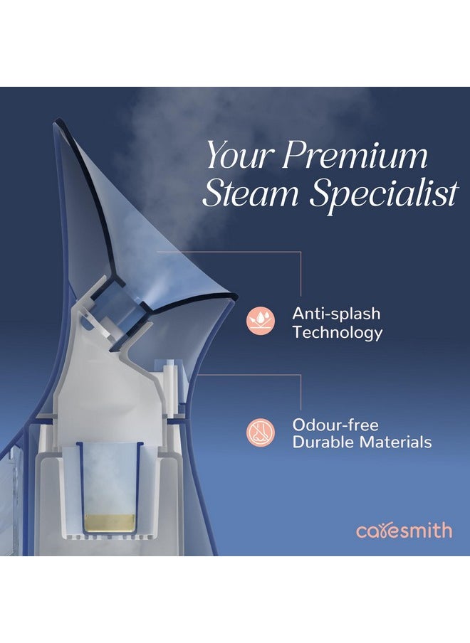 CARESMITH - 2 In 1 Face Steamer + Steamer For Cold & Cough | 16 Mins Of Natural Steam With 170Ml Large Tank | Dedicated Chamber For Balms & Oils | Vaporizer Steamer With Cough, Cold & Facial | Anti-Splash Technology - Image 1