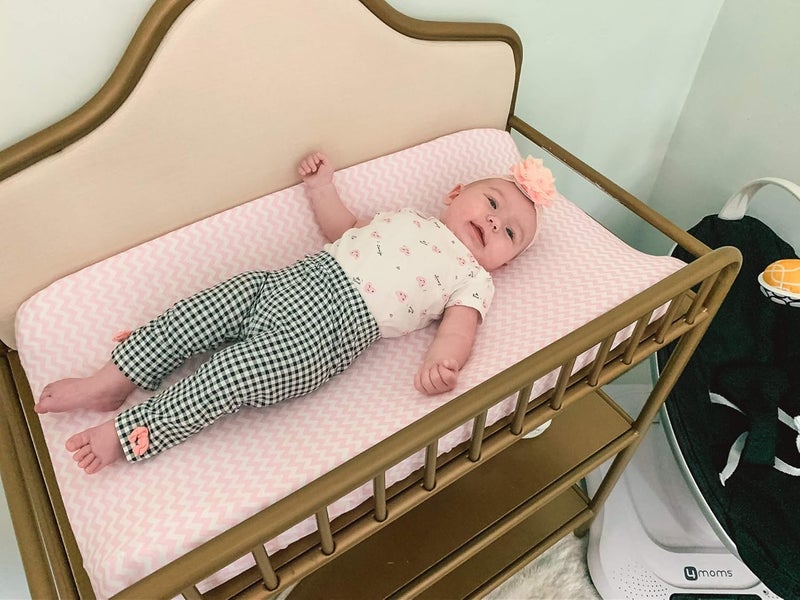 BaeBae Goods Changing Pad Cover Set | Pink Clouds | Cradle Bassinet Sheets/Change Table Covers for Boys & Girls | Super Soft 100% Jersey Knit Cotton | Pink and White | 150 GSM | 3 Pack - Image 4