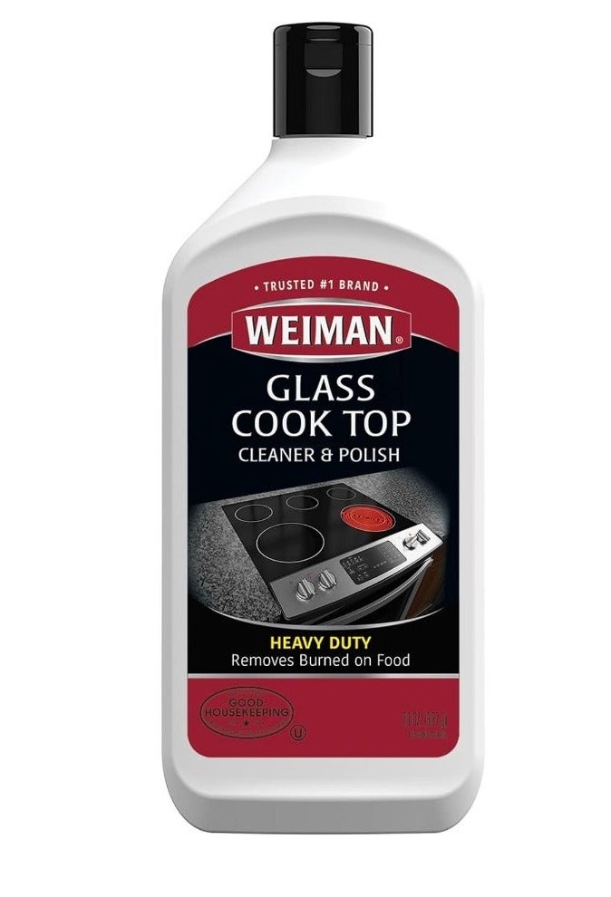 Weiman Glass Cooktop Cleaner & Polish 20oz – Heavy Duty Stove Top Cleaner for Burnt Food, Grease & Stains, Streak-Free Shine for Ceramic & Glass Cooktops, Kitchen Surface Care Solution - Image 1