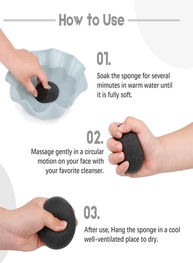 SILSTAR PROFESSIONAL 100% Natural Organic Facial & Body KONJAC Bath Sponge for Natural Glow & Softness by Detoxifying, Deep Make-Up Cleansing, Ph Levels; Good for Babies (Lake Blue, Pack of 1) - Image 5