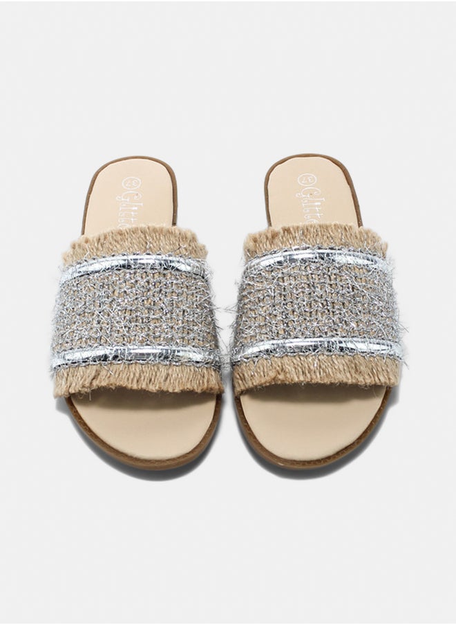 Glitter Glitter Women Slippers - Silver  - Image 3