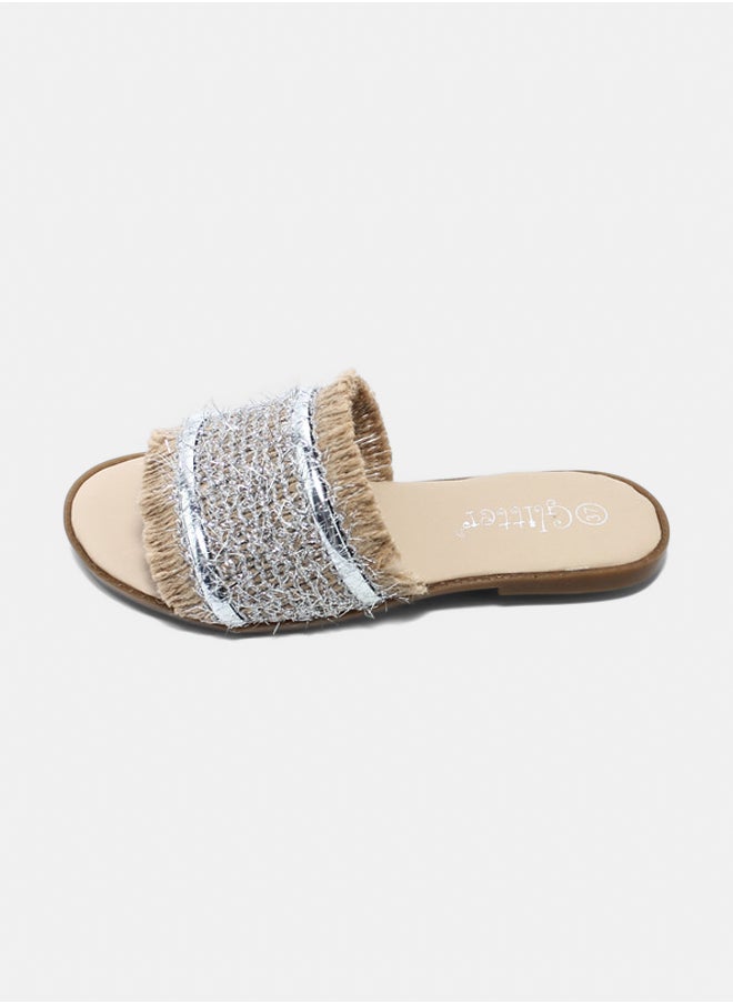 Glitter Glitter Women Slippers - Silver  - Image 2