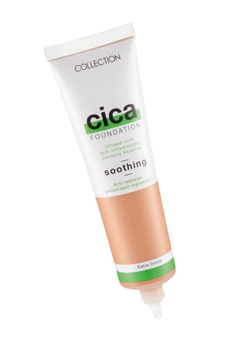 Collection كريم أساس Cica مرطب بتغطية متوسطة ومضاد للاحمرار - تافي 30 مل - Image 2