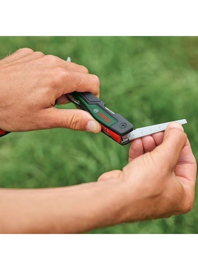 BOSCH 16-in-1 Stainless Steel Multitool with Storage Bag – Heavy-Duty Folding Tool with Pliers, Screwdrivers, Knife, Scissors, Saw, File & More | Ergonomic Grip, Secure Locking, Portable Design (158 x 68 x 25 mm) - Image 5