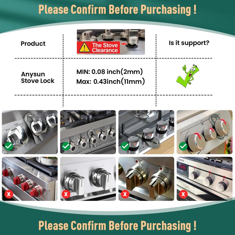 PeachLeaf Store Gas Stove Safety Knob Lock, Baby Proof Stove Oven Locks, Kids Proof Stove Guard, Clear (Pack of 5) - Image 5