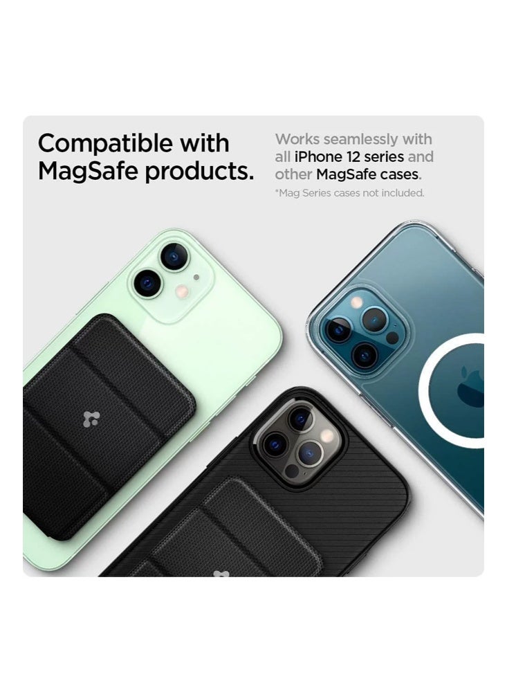 Sinjimoru Smart Fold Wallet Card Holder- Card Holder For/Pour MagSafe, for iPhone, Samsung Galaxy, Android & All Smartphones（Black） - Image 2