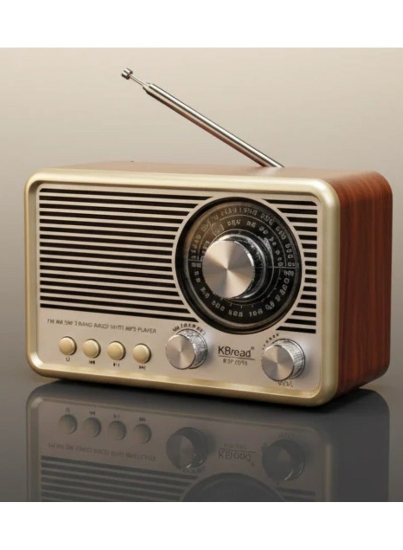 راديو KTF - 2019 مع بطارية قابلة لإعادة الشحن و مصباح إضاءة ، يدعم USB/TF AM/FM/SW. - Image 5