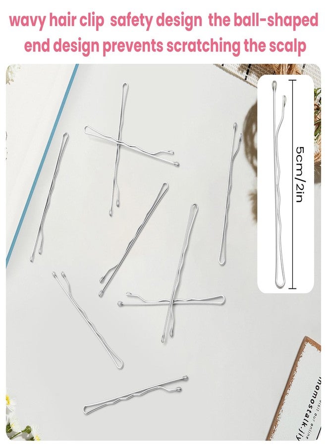 HCYPCV Silver bobby pins, suitable for white hair, with storage case, suitable for all hair types (Silver-01) - Image 4