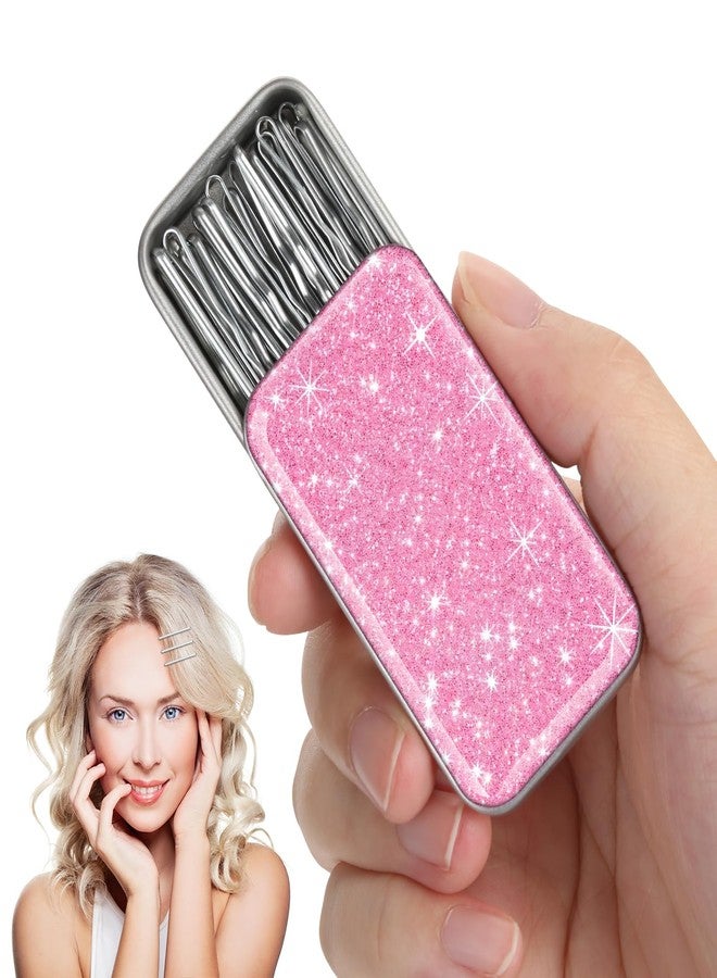 HCYPCV Silver bobby pins, suitable for white hair, with storage case, suitable for all hair types (Silver-01) - Image 1