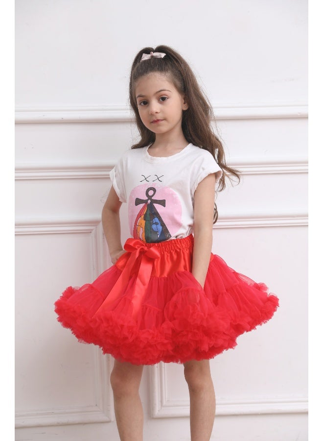 New Children's Tulle Layered Princess Skirt - Cute Cake Style Puff Skirt