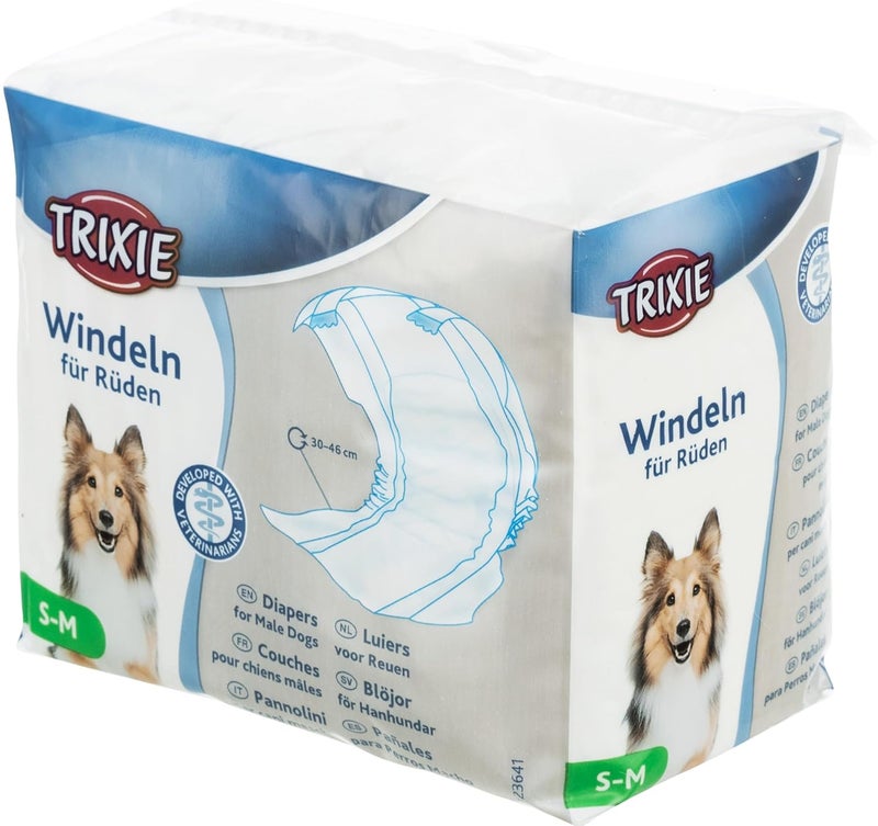 Trixie Disposable Diapers For Male Dogs 12Pcs (S-M) - Image 1