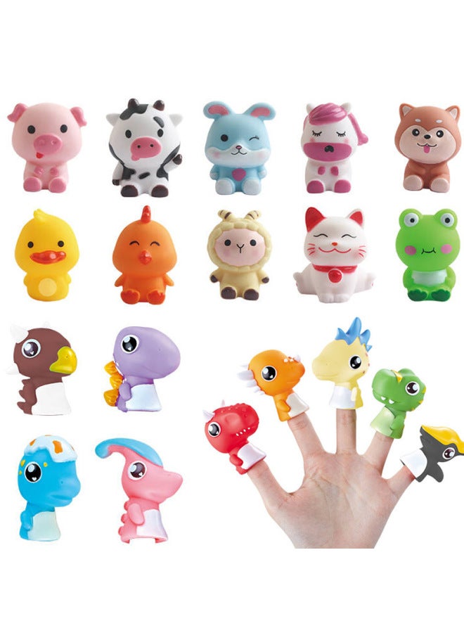 Children's Early Education Soothing Finger Doll Small Animal Gloves Dinosaur Hand Doll Toy Parent-Child Interactive Gloves-Specifications:Dinosaur Suit  - Image 2