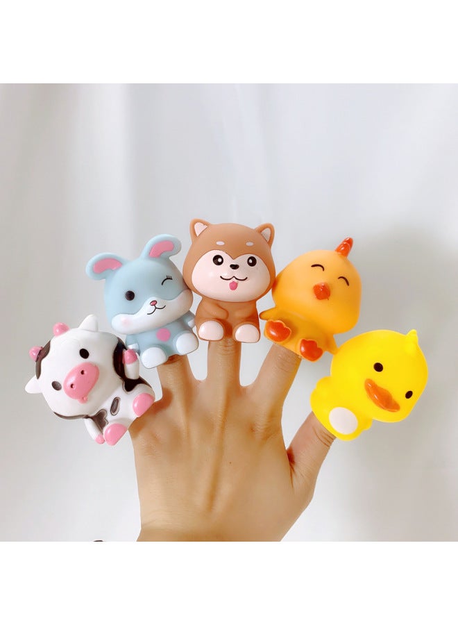 Children's Early Education Soothing Finger Doll Small Animal Gloves Dinosaur Hand Doll Toy Parent-Child Interactive Gloves-Specifications:Dinosaur Suit  - Image 3