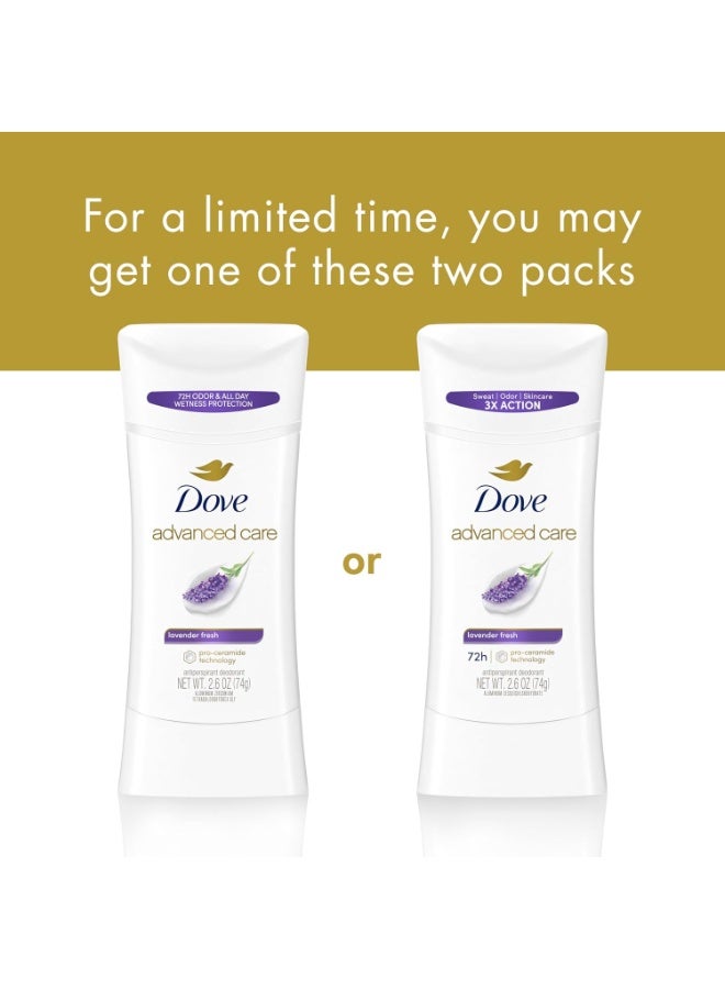 دوف مزيل عرق دوف أدفانسد كير المضاد للتعرق برائحة اللافندر المنعشة، يساعد على ترميم حاجز البشرة بعد الحلاقة، يوفر حماية من الروائح الكريهة لمدة 72 ساعة وحماية من التعرق طوال اليوم لمنطقة الإبط الناعمة، 74 غرام - Image 3