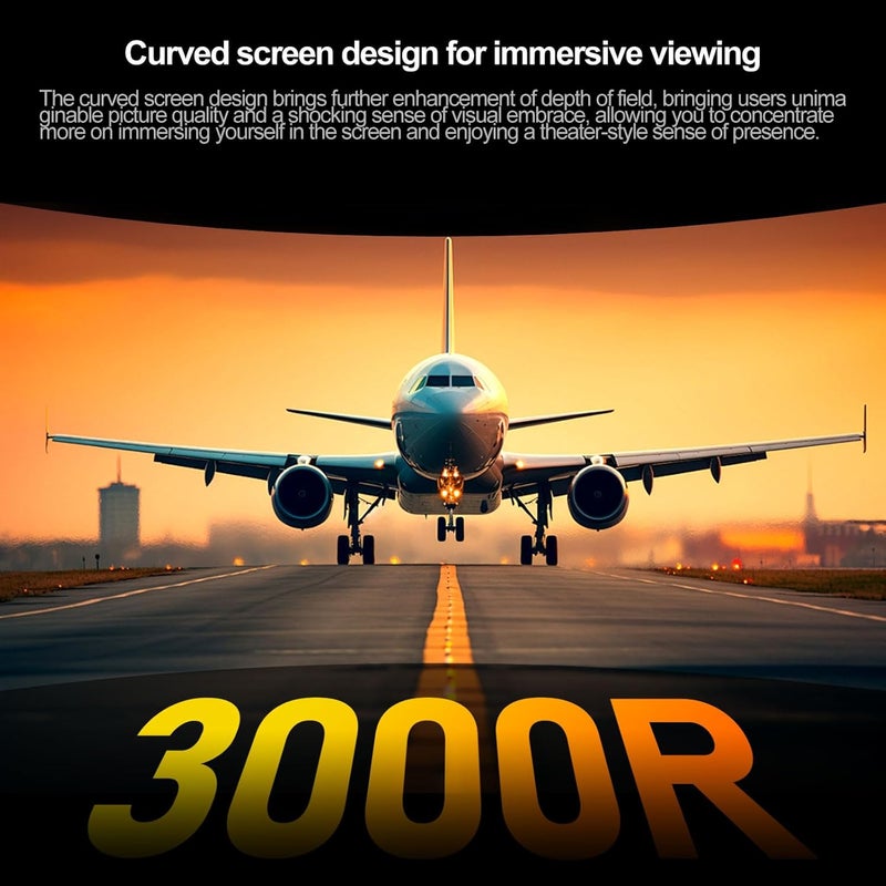 شاشة Gawfolk مقاس 24.5 بوصة FHD 120Hz منحنية 3000R شاشة عرض كمبيوتر 98% sRGB خالية من الوميض مناسبة للمنزل والمكتب والمراقبة مع مكبر صوت مدمج - Image 4