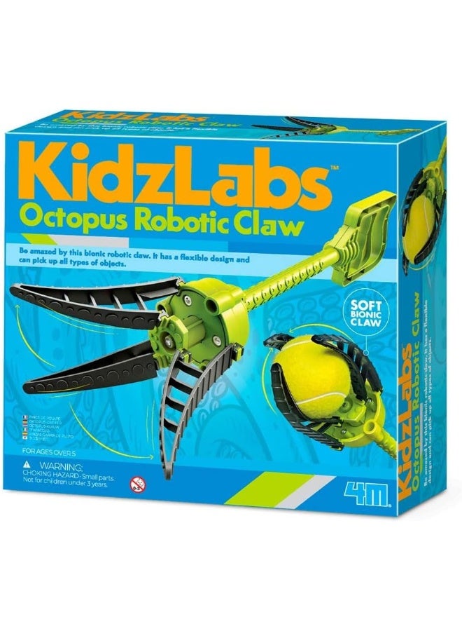 4m مخلب الروبوت الأخطبوط من 4M KidzLabs – اصنع ذراعًا ميكانيكيًا للقبض مستوحى من أذرع الأخطبوط | مجموعة روبوتات STEM للأطفال من عمر 8 سنوات فما فوق | النموذج 00-03434 - Image 1
